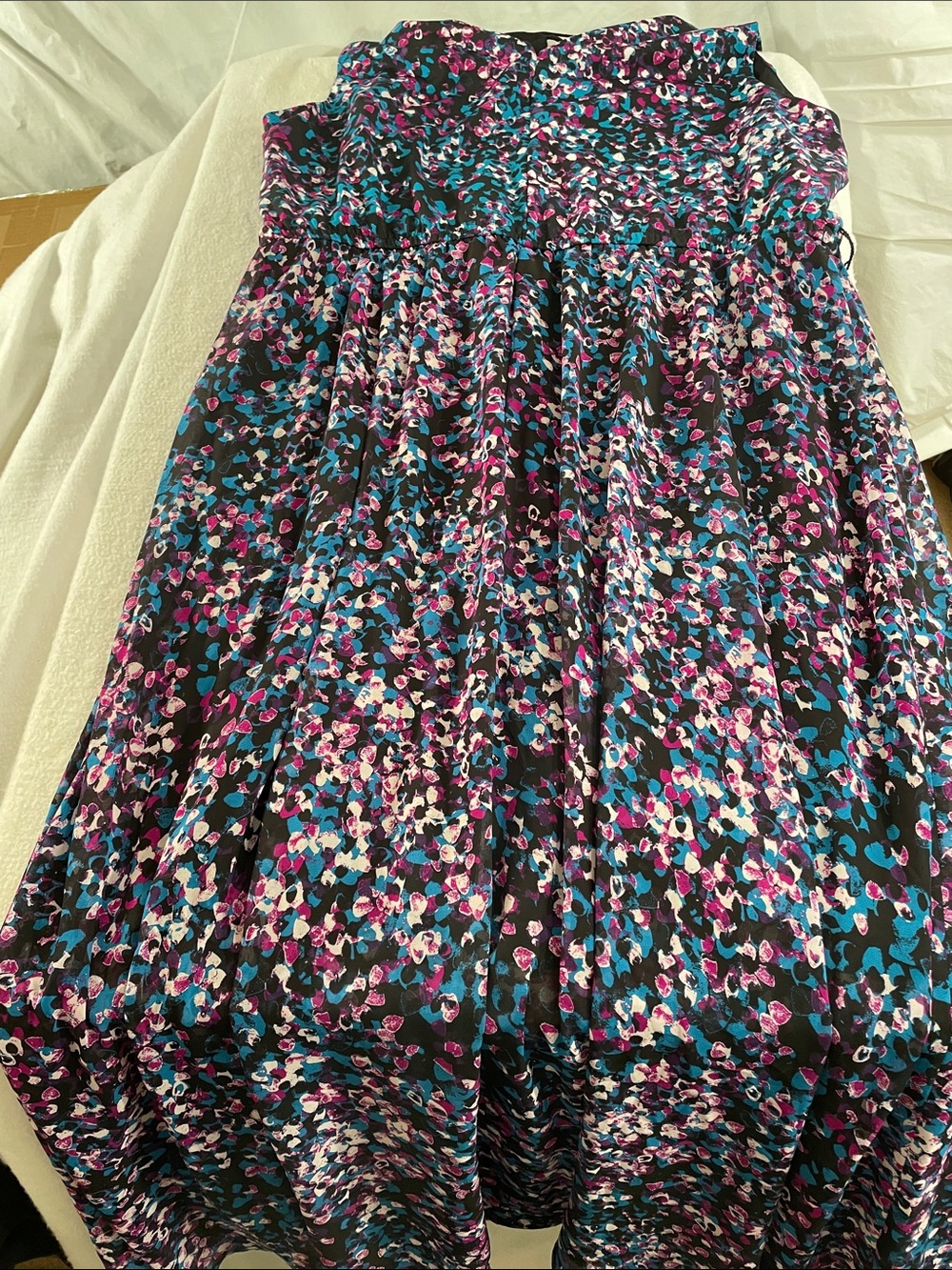 Lane Bryant Black Maxi Dress with Pink, Purple & Blue Floral Print - Picture 6 of 6
